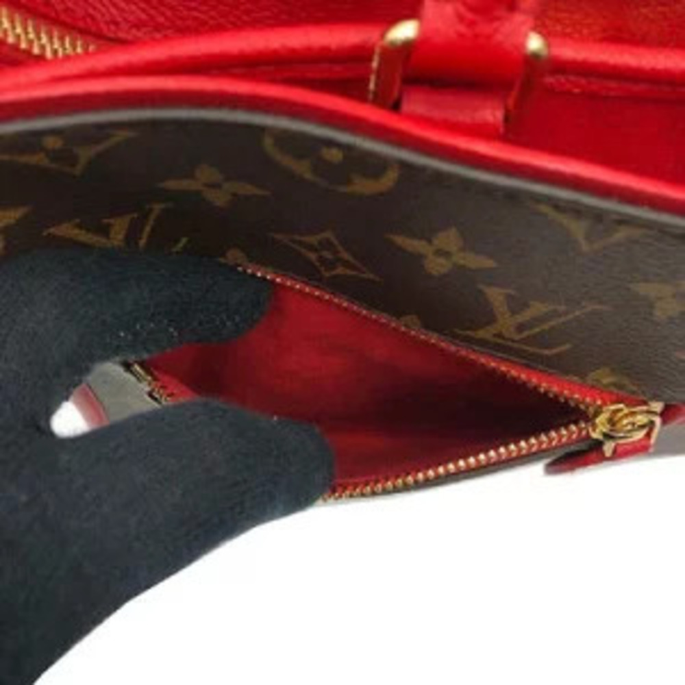 LOUIS VUITTON Popincourt Monogram Canvas Brown Red - Picture 7 of 9